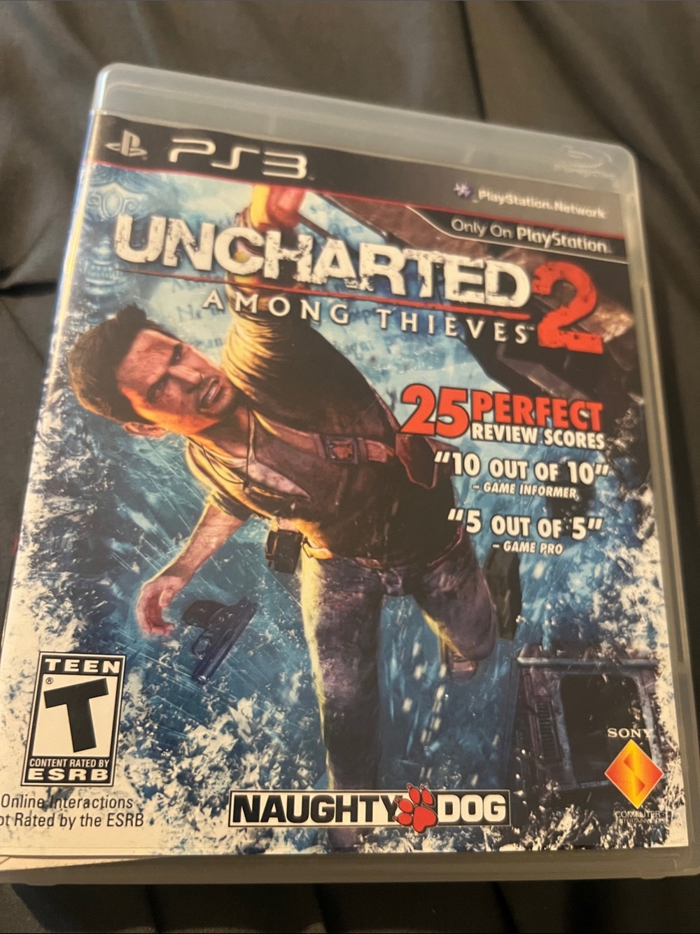 Sony PS3 Uncharted 2: Among Thieves - Blue & Red Cover